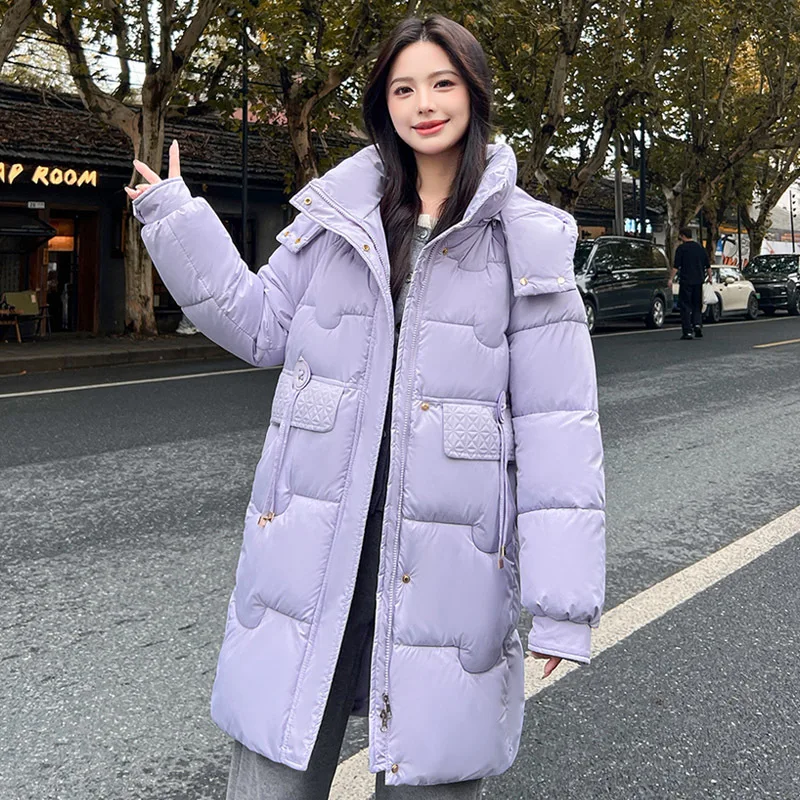 

Новый бестселлер, женская куртка-парка с рюшами, однотонное однобортное пальто на молнии для женщин, зимняя повседневная женская куртка