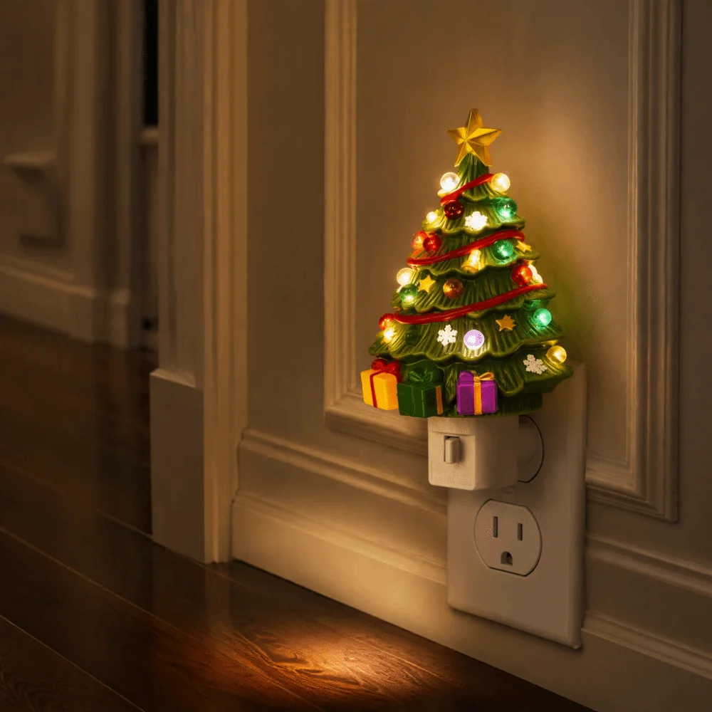 3D Drop Ornament Christmas Tree Night Light Warm Light Soft Light Christmas Pendant Holiday Lighting Warm Soft Light