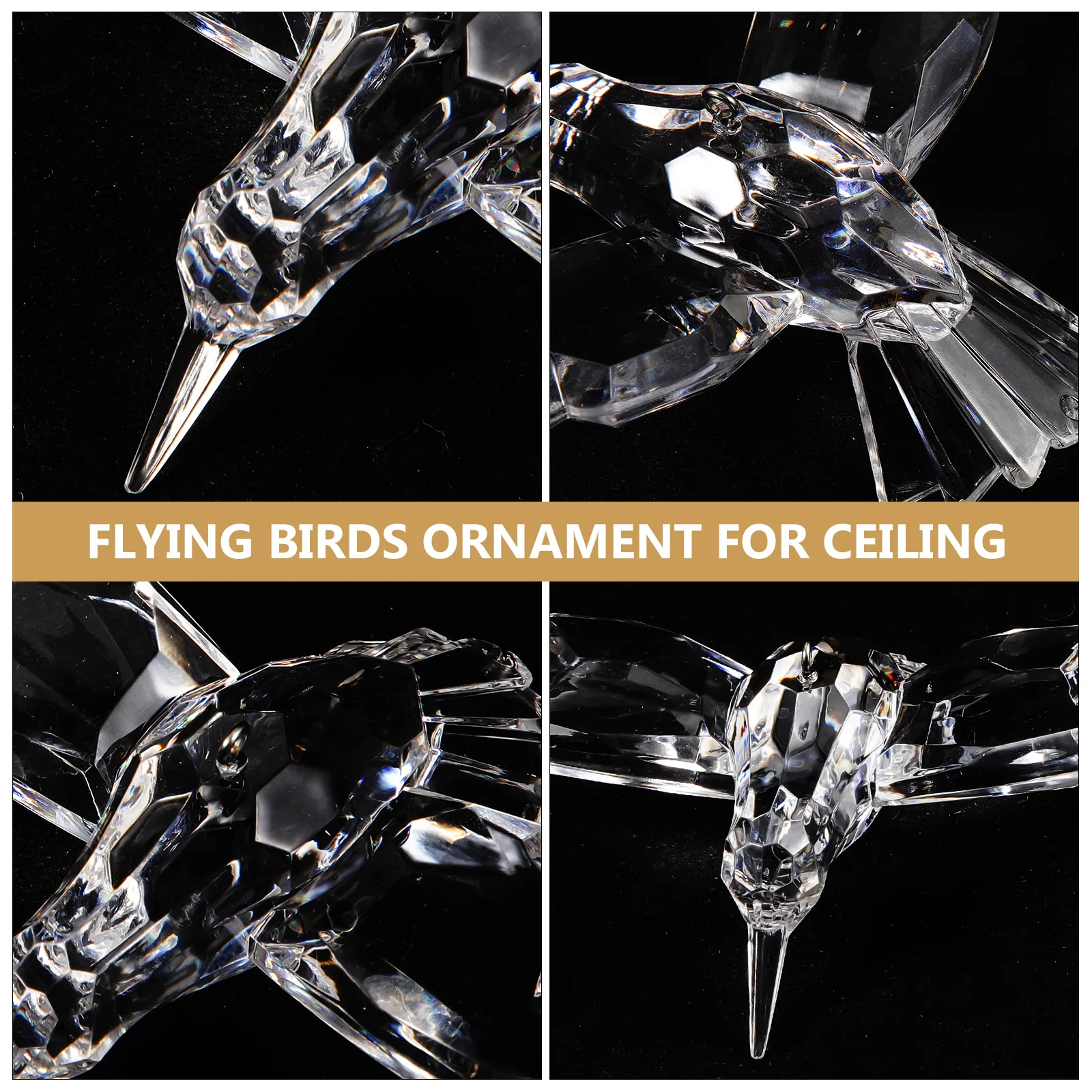 

3 Pcs Hanging Ornament Birds For Ceiling Decor Decors Decoration Artificial Realistic Simulated