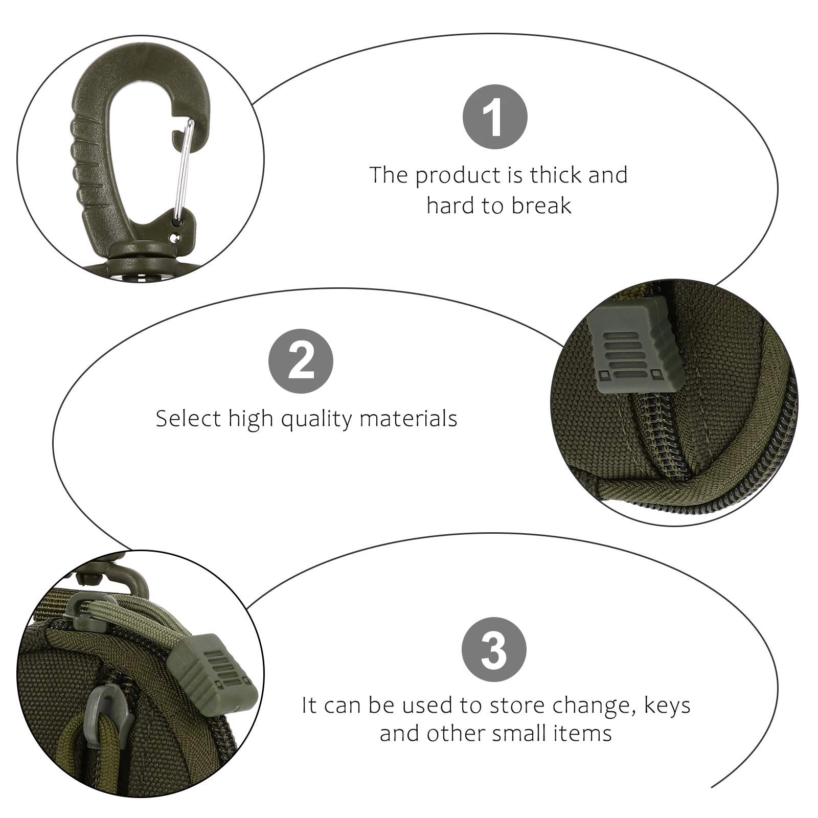 

Outdoor Waterproof Pack Key Coin Man Hiking Polyester Camping Convenient Holder Bag
