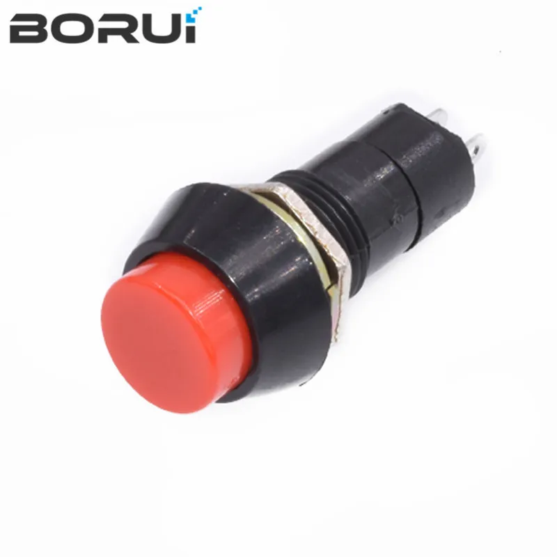 1pcs PBS-11A 12mm self-locking Plastic Push Button Switch Latching Switchs 1A 250V AC 2PIN PBS-11B