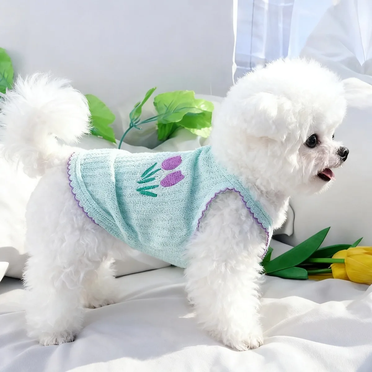 Floral Pet Suspender Vest 4