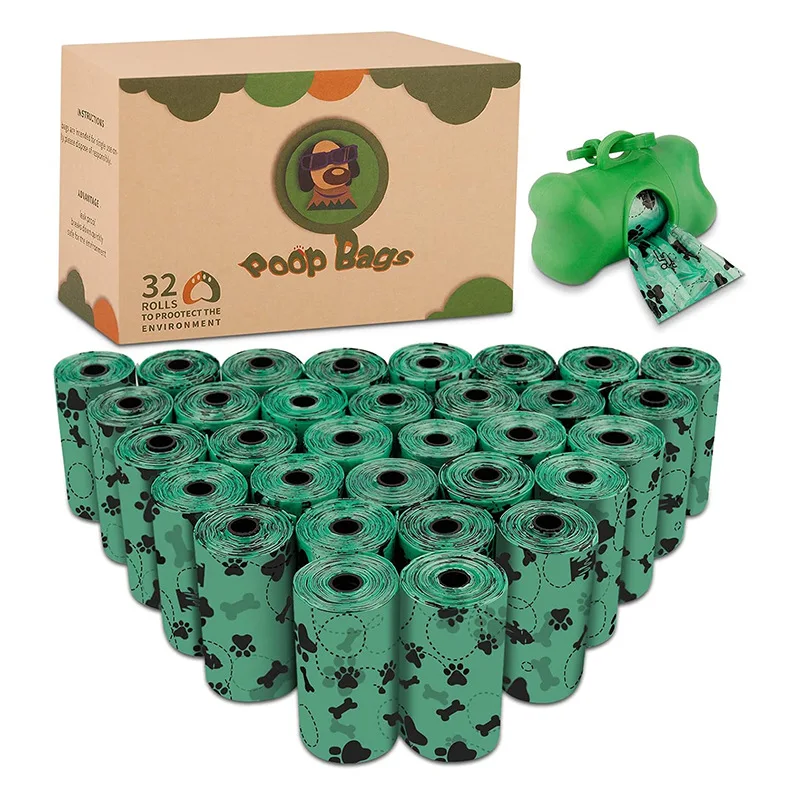 Pet Printed Trash Fully Biodegradable Pet Waste Bags  Dog Poop Bags