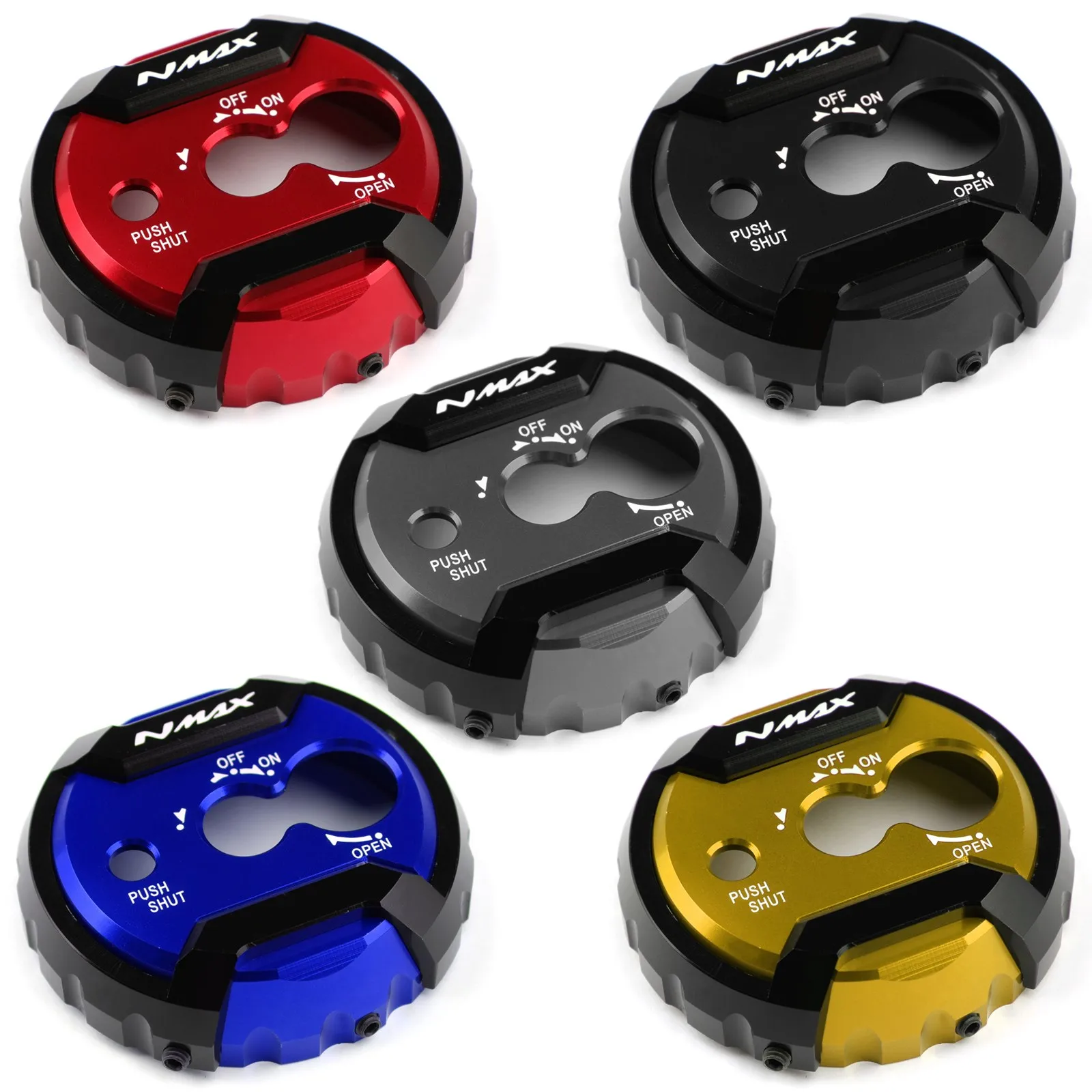 Artudatech CNC blokada kluczyka zapłonu pokrywa przełącznika pasuje do Yamaha NMAX 125 150 155 2015-2019