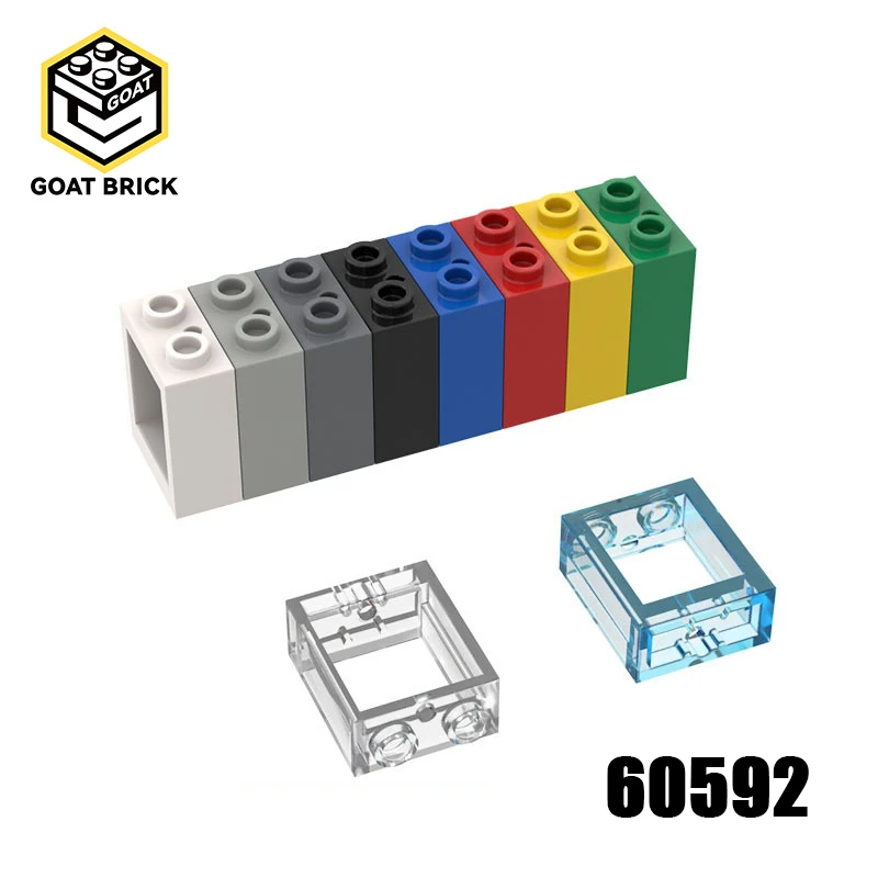10Pcs MOC Parts 60592 79128 Window 1 x 2 x 2 Flat Front Compatible Bricks DIY Building Blocks Particle Kid Puzzle Brain Toy Gift