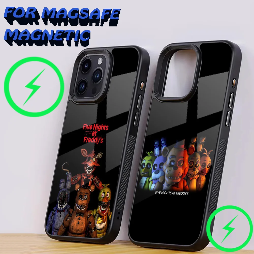 Game F-Five N-Nights at Freddys Phone Case For iPhone 15,14,13,12,11,Plus,Pro,Max Mini Magsafe Magnetic Wireless Charging