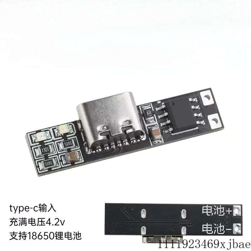 Mini DC 3.7V Lithium Battery Charging Module 1A 4.2V Type C Interface Charger Board for Electronic Products
