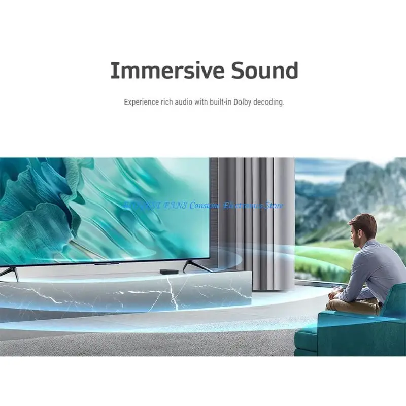 2G 32G Media Player 4K S905Y4B 2.4G WiFi WiTooth-Compatible Set Top Box Streaming Decoding untuk Home Theatre