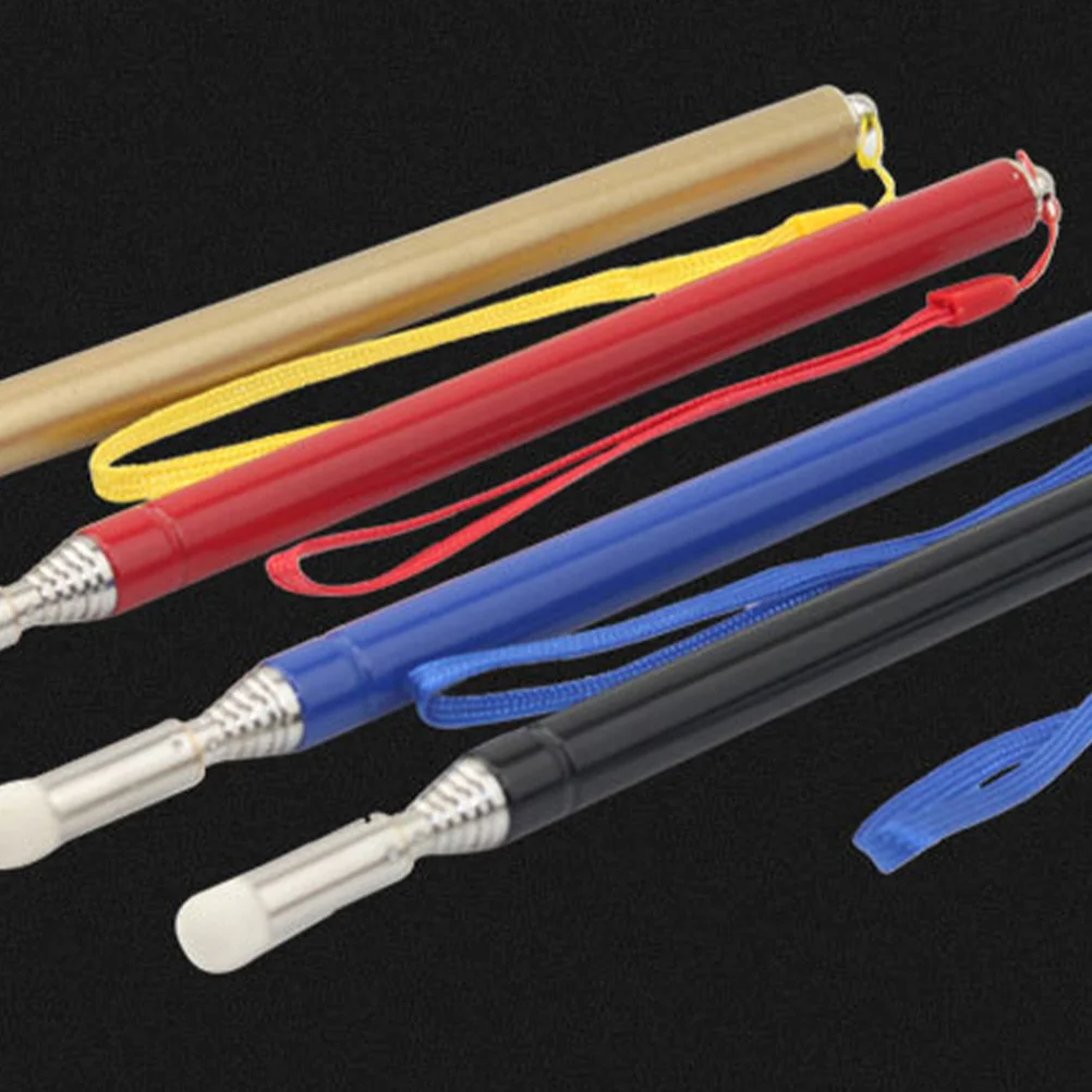 Touch Control Teaching Rod Telescopic Stainless Steel Retractable Pointer For Classroom Presenters Teachers Students Golden