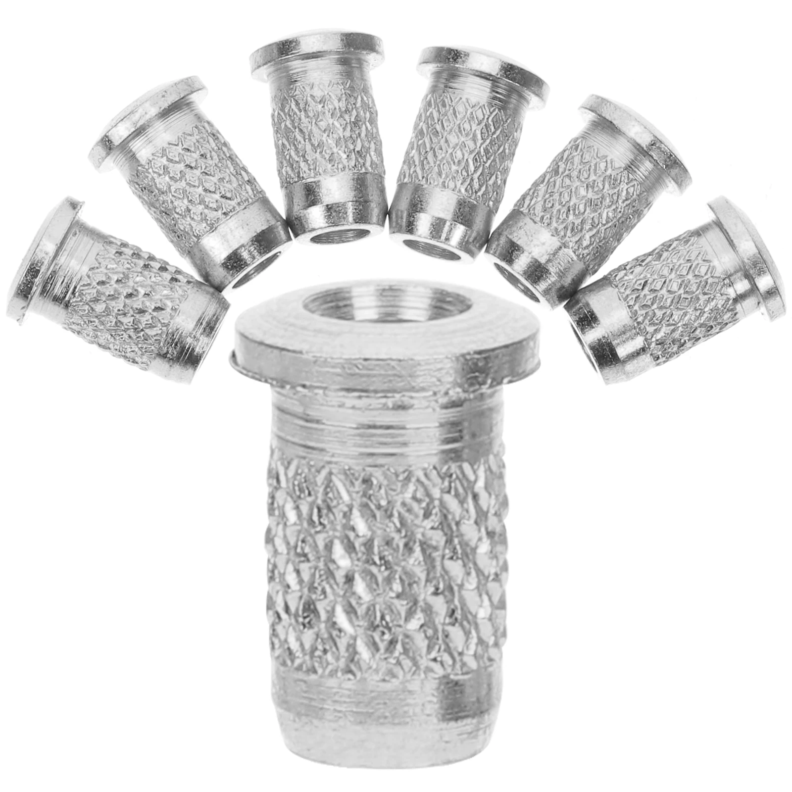 

6 Pcs Electric Guitar String Buckles Durable Metal Ferrules Silver Caps for Guitar Accessories Bridge Retainers