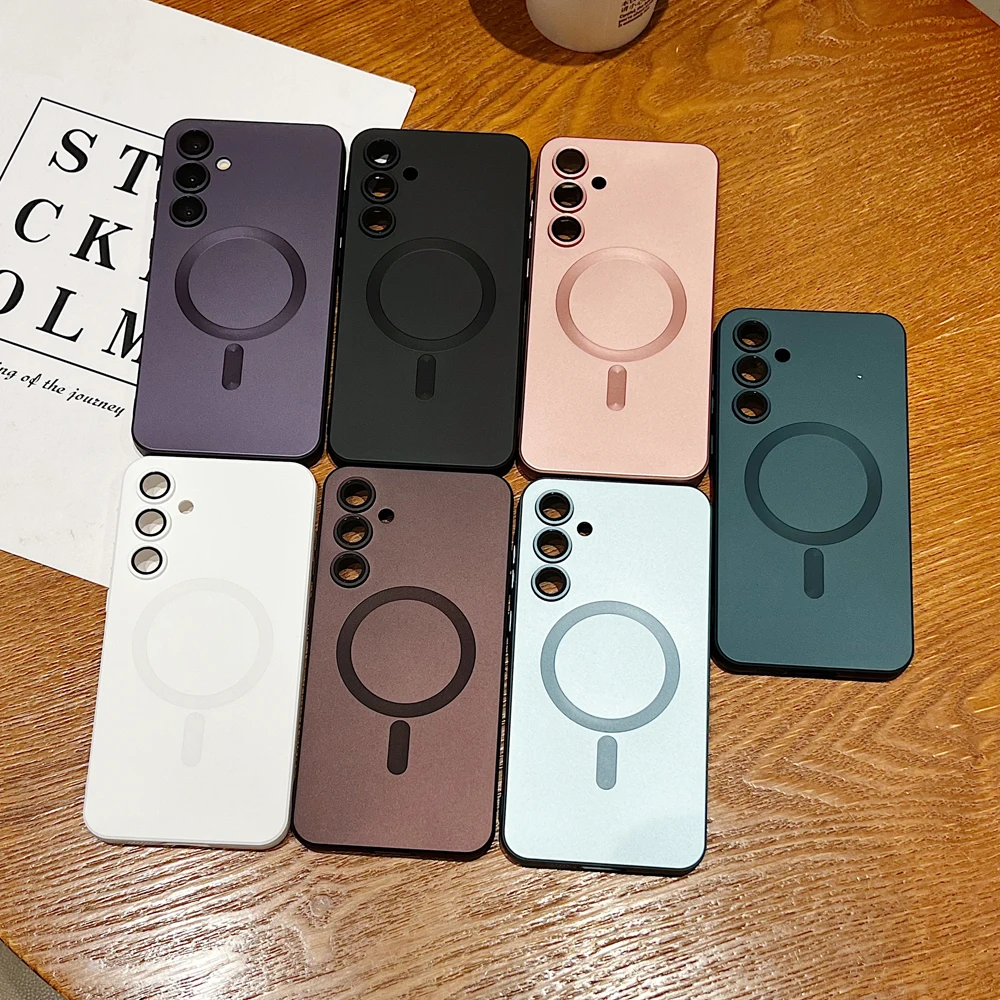 Soft TPU Matte Case For Samsung Galaxy A56 A55 A54 A36 A35 A16 A15 5G A26 S25 Edge S24FE S24 S23 S21 Ultra Plus FE Magsafe Cover - náhled 2