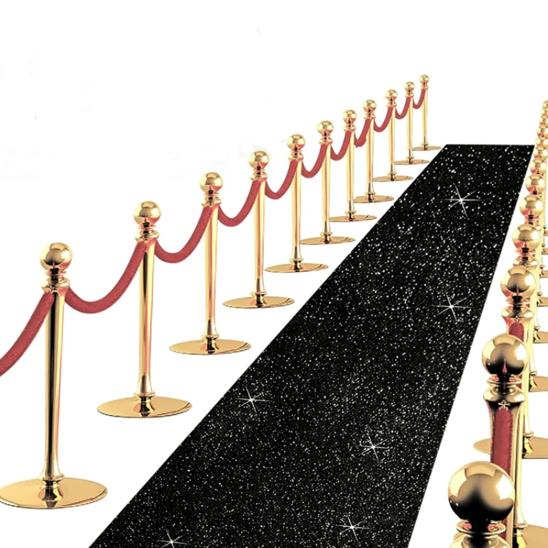 Valentine\'s Day Red Carpet Corridor Runway Indoor and Outdoor Christmas Gratitude Decoration Halloween Personality Black Carpet