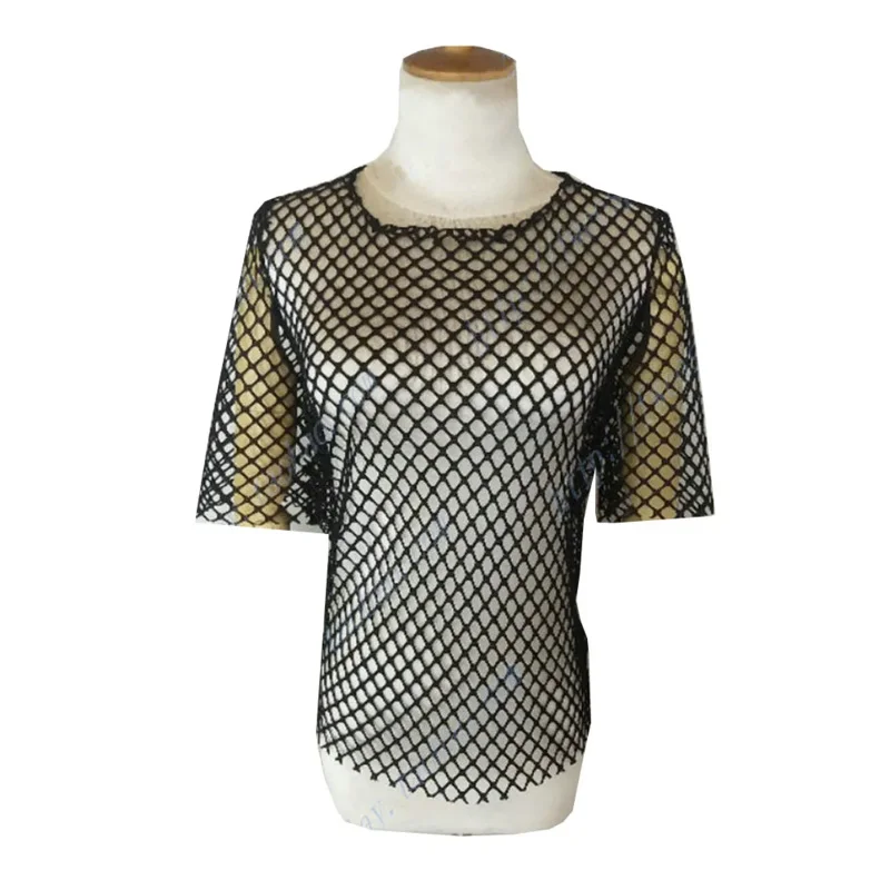 Customized Anime HarunoSakura Uzumaki Hinata Cosplay Costumes Hyuga Hinata Ninja Tops Mesh Short T-shirt Fishing mesh Underwear