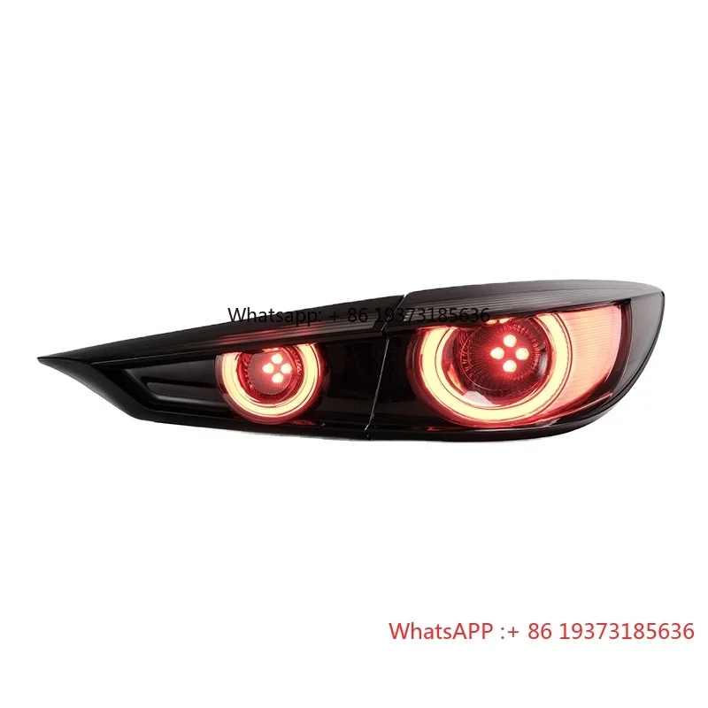 

VLAND Factory LED Taillights Rear Tail Lamp Assembly 4 Pcs Sequential Rear Lamp Smoke Sedan 2013- 2017 2018 for Mazda 3 Axela