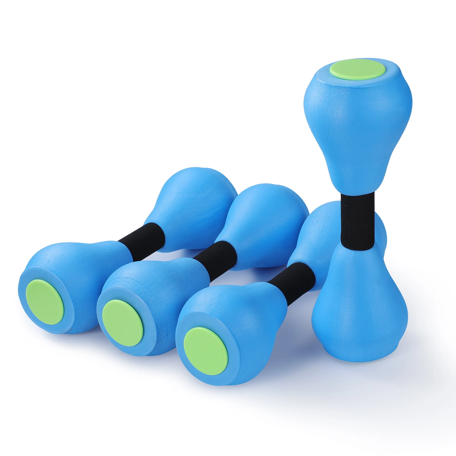 Aquatic Exercise Dumbells DIY Water Aerobic Exercise Foam Dumbbells Water Fitness Exercises Equipment For Kids Women Men