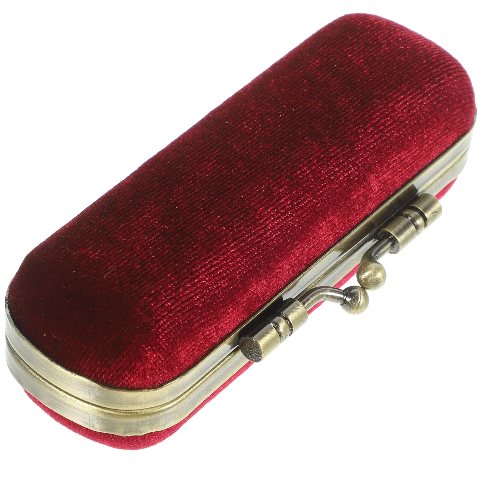 صندوق تخزين أحمر الشفاه الأنيق، حامل أحمر الشفاه فلنلت الرجعية، حقيبة محمولة مع مرآة للاستخدام في الهواء الطلق #4