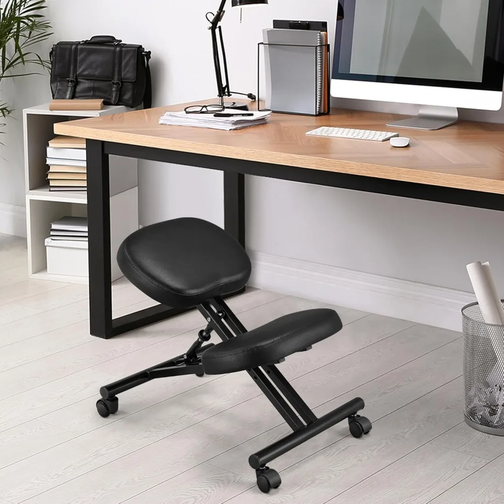 Kneeling Chair Ergonomic Posture Chair for Office Home Standing Work Desk Stool Adjustable Office Chair with Thick Cushion