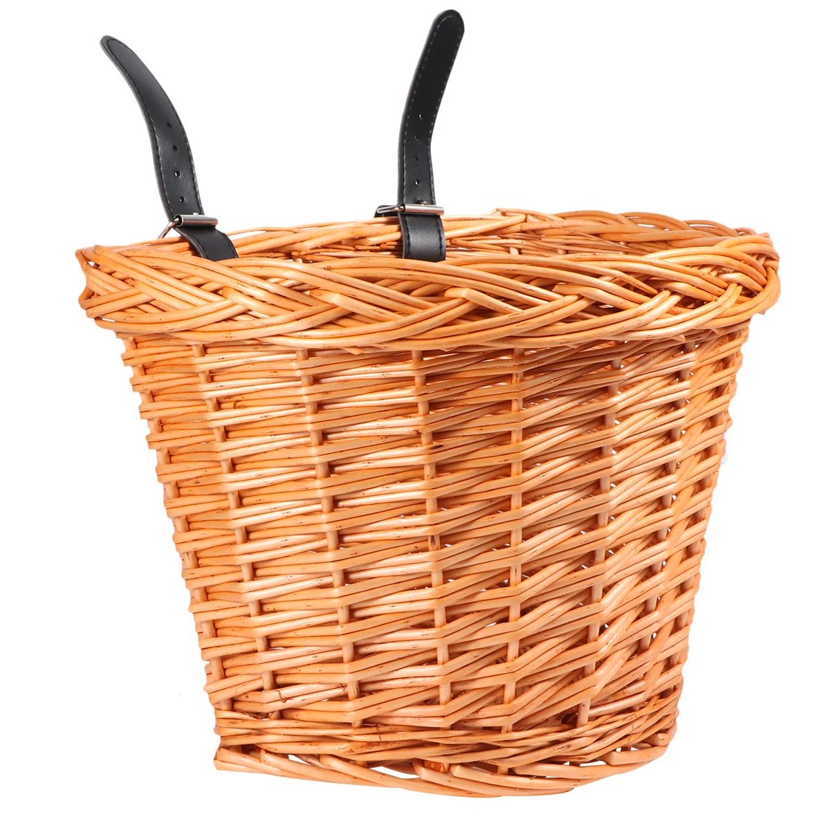 

Wicker Bicycle Basket Willow Storage for Front Handlebar Kids Bike Accessories Detachable Durable Large Space Outdoor Cycling