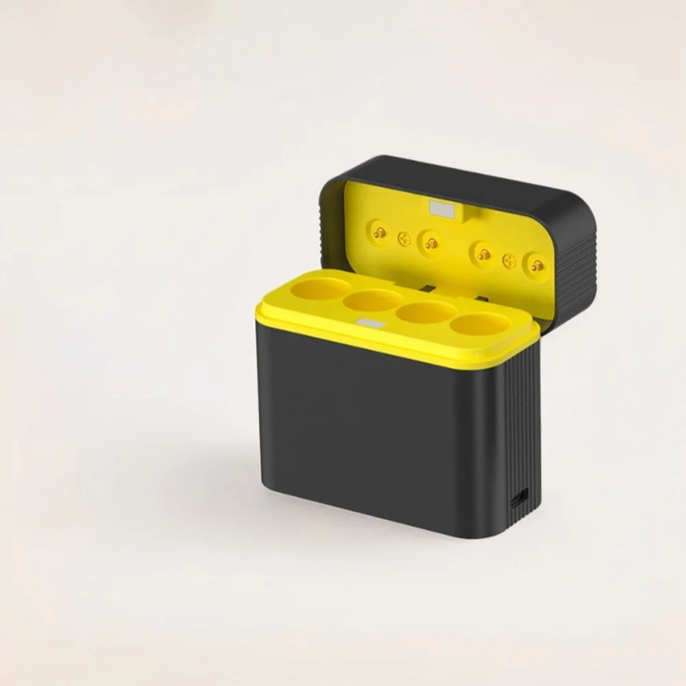 Type C Input 4 Slot AA Lithium Battery Charger for Smart Protection Stable 1.5V Output Flip for top Cover for Home Office Use
