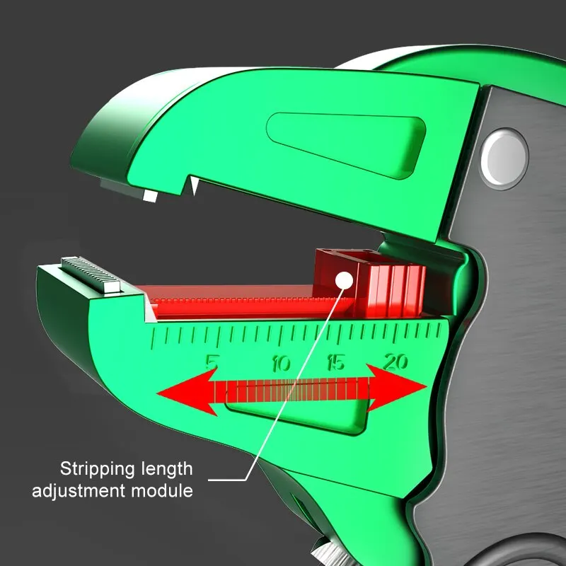 LAOA Automatic Wire Stripper Flatwire Cutter Stripping Plier 0.2 to 4mm Range Length Adjustment For Electrician