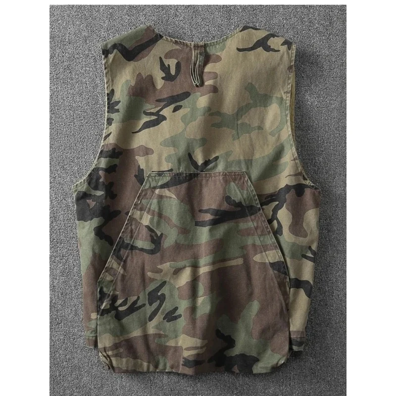 Tactical Outdoor Vest For Men Outfir Multi-Pocket Utility Fishing Vest Sleeveless Workwear Casual Jacket Menswear Clothing
