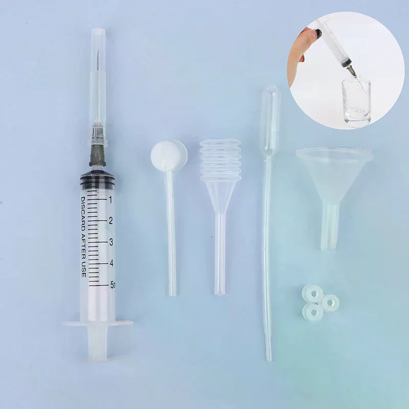 

8units/Set Perfume Refill Tools Set Plastic Diffuser Syringe Straw Dropper Funnel Spray Dispensing Required Cosmetic Tools