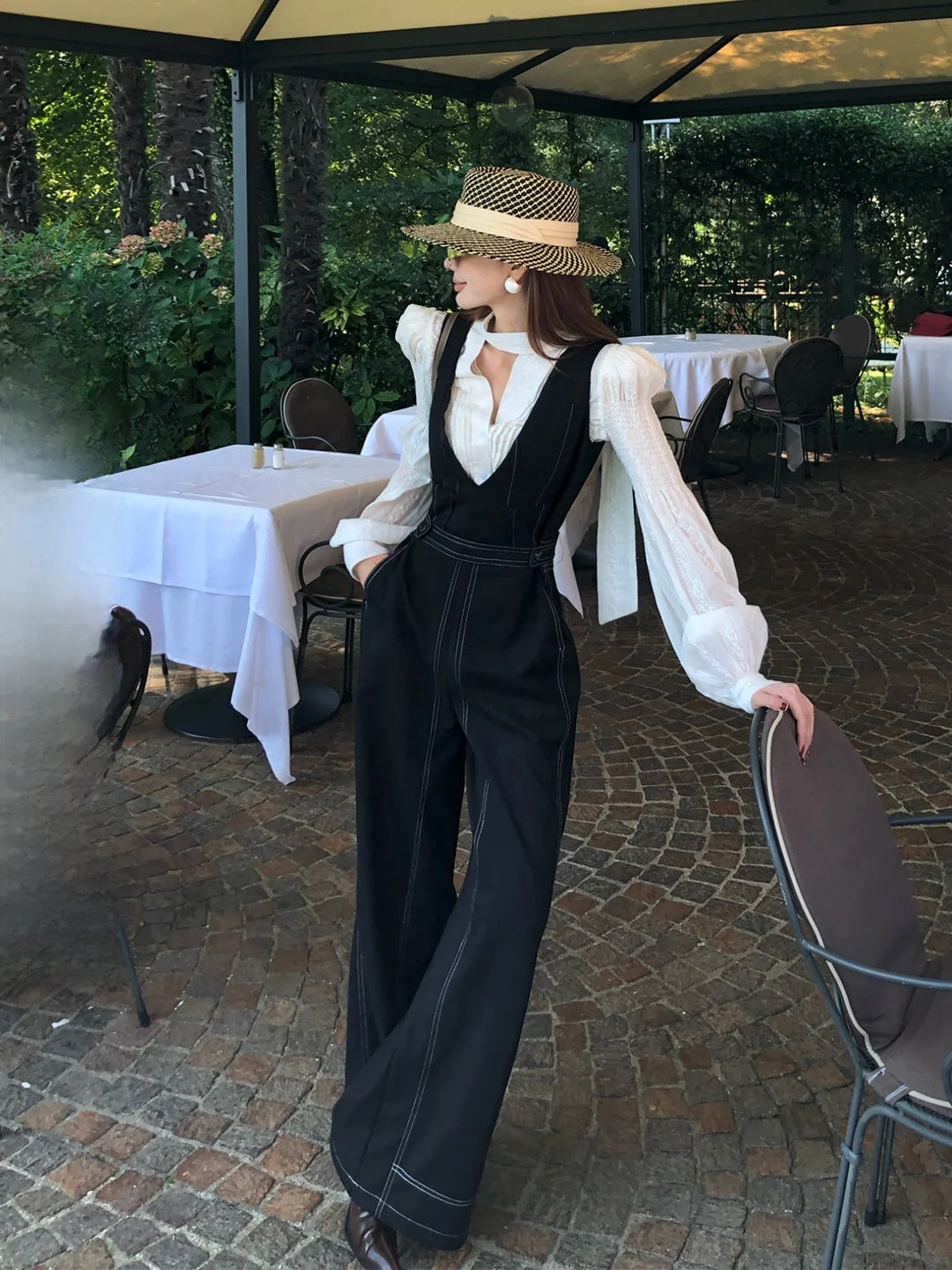 

Lililiwj High Waist Wide Leg Overalls Women's Vintage Sle Loose Drapey Strap Denim Onesie Ele Feel Online Exclusive Pol...