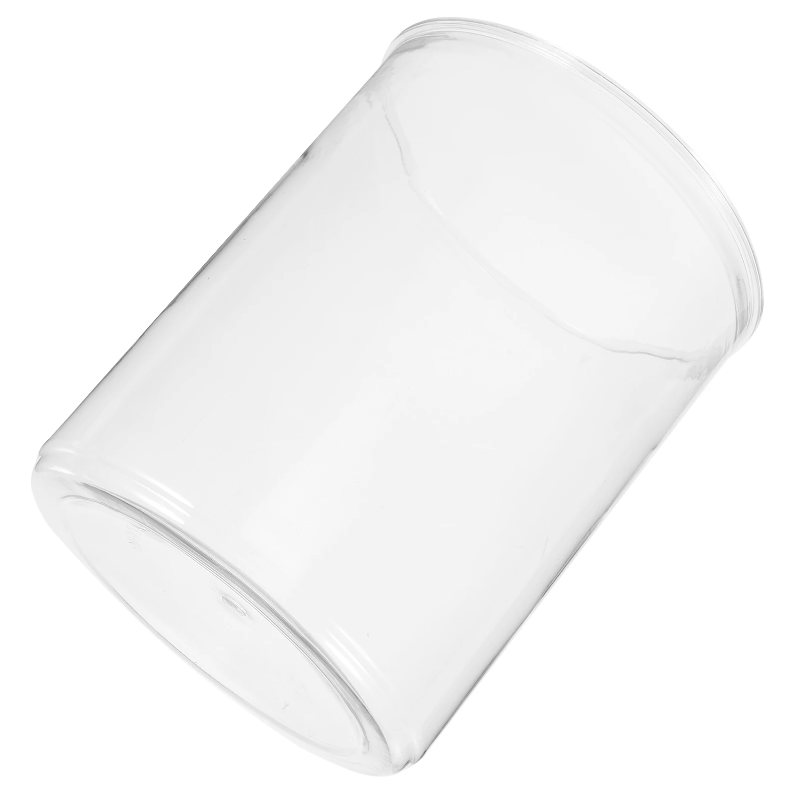 Cylindrical Fish Tank Round Glass Terrarium Bowl Office Plants Decor Durable Hydroponic Bowl Clear Desk Aquarium Ornament Large