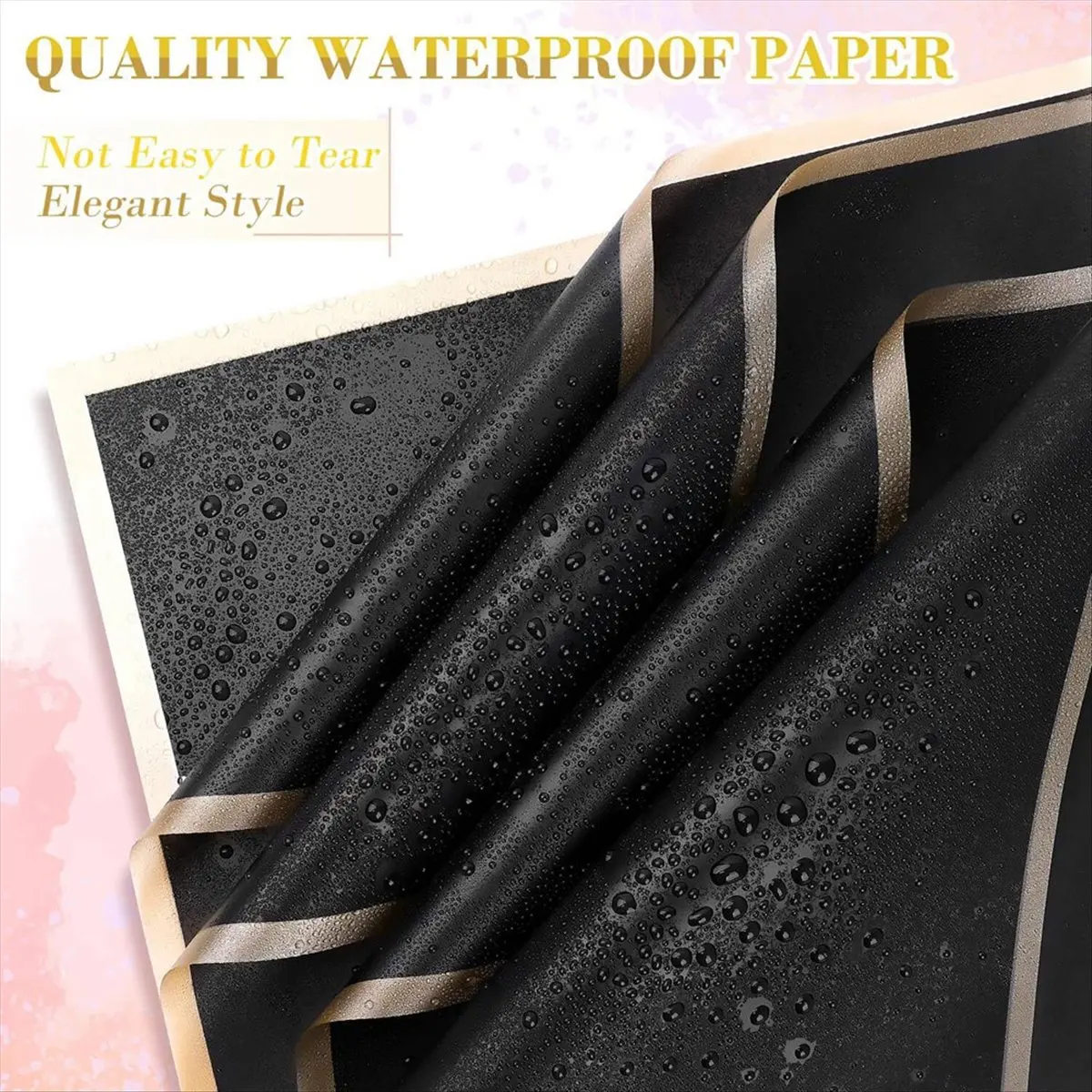 

*CLOS 40 листов водонепроницаемой оберточной бумаги для цветов, листы оберточной бумаги для букетов, оберточная бумага с лентами, булавки для цветов