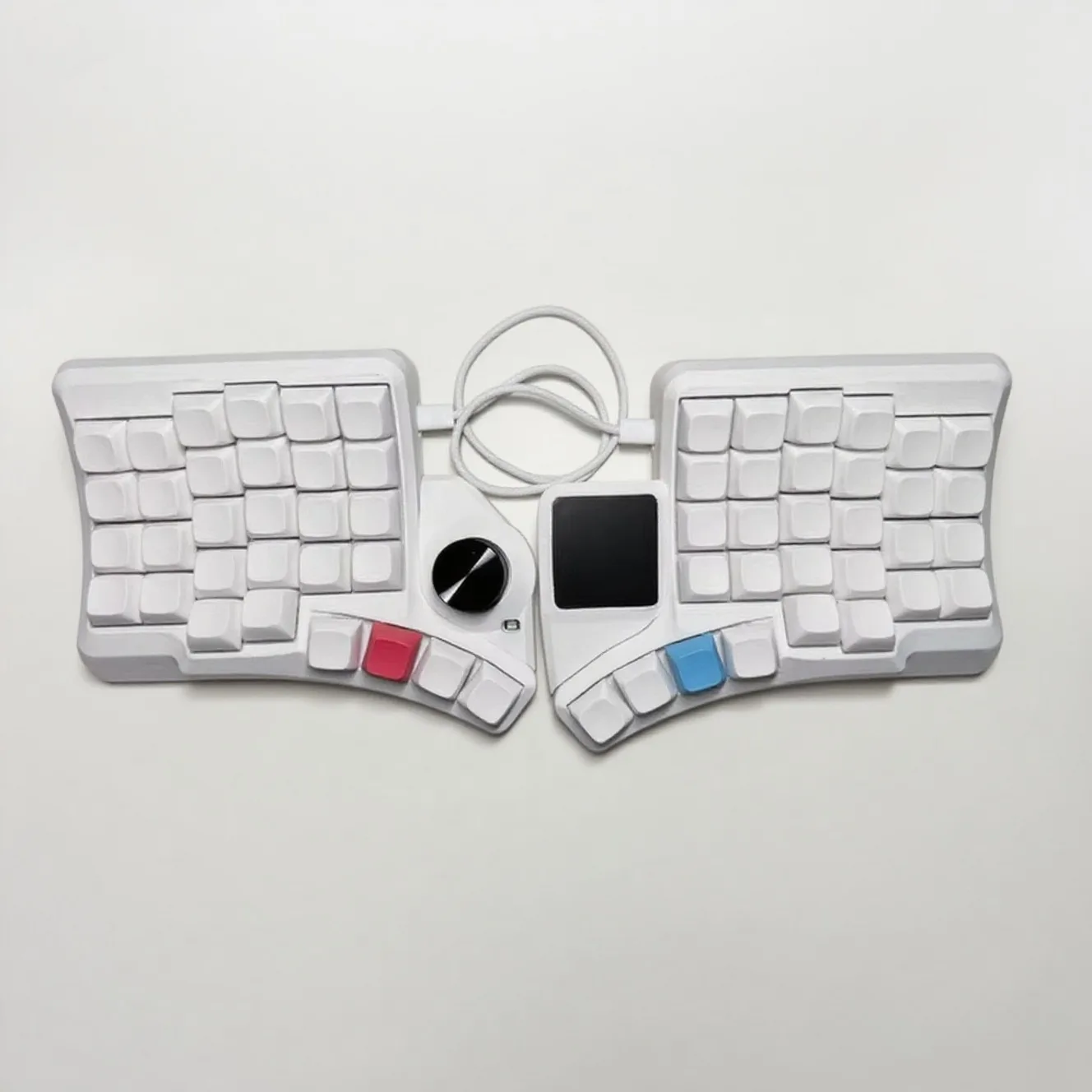 Curved Split Keyboard HPD V2 Trackball TouchPad Magnetic Stand Knob Gaming Keyboard Kit Wired Hotswap QMK Vial MX Switch Teclado