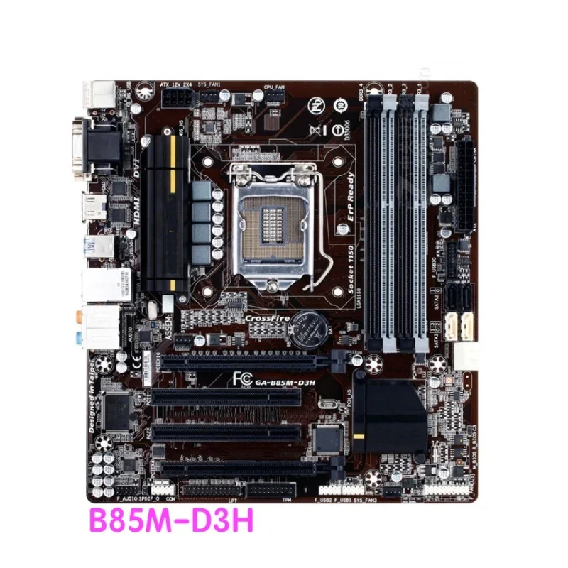 

Подходит для материнской платы Gigabyte GA-B85M-D3H B85M D3H LGA 1150 DDR3, материнская плата, 100% протестировано, ОК, полностью работает