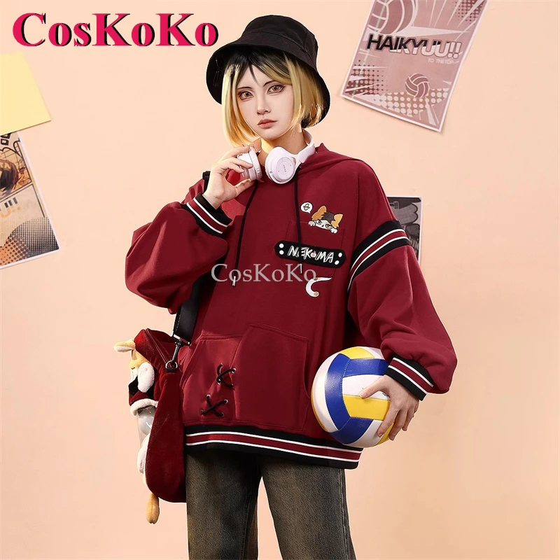 CosKoKo Kozume Kenma Cosplay Anime Haikyuu!! Costume Derivative Product Fashion Handsome Hoodie Daily Wear Role Play Clothing