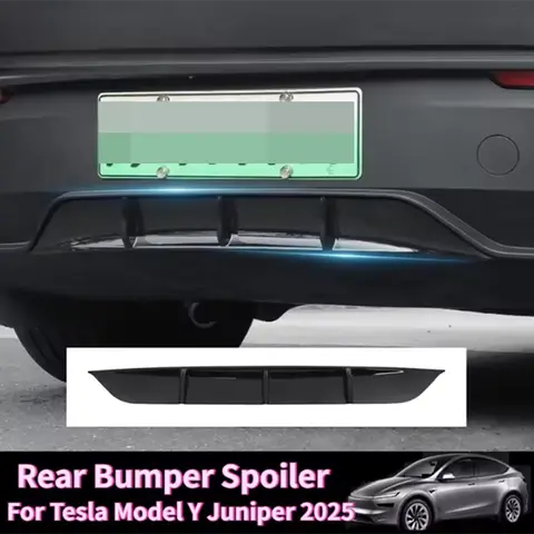 Rear Bumper Spoiler Lip Launchplate Diffuser For Tesla Model Y Juniper 2025 2026