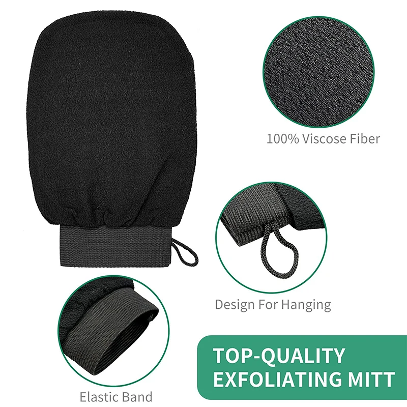 Moroccan Hammam Exfoliating Bath Glove Body Facial Tan Remover Massage Scrub Glove Random Color Shower Bath Accessory