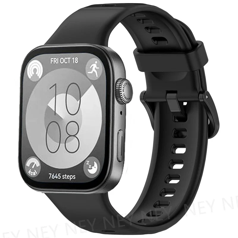 Pulseira de Silicone para Huawei Watch, Pulseira, Fivela Colorida, Pulseira Oficial, Acessórios, Fit 3, Correa