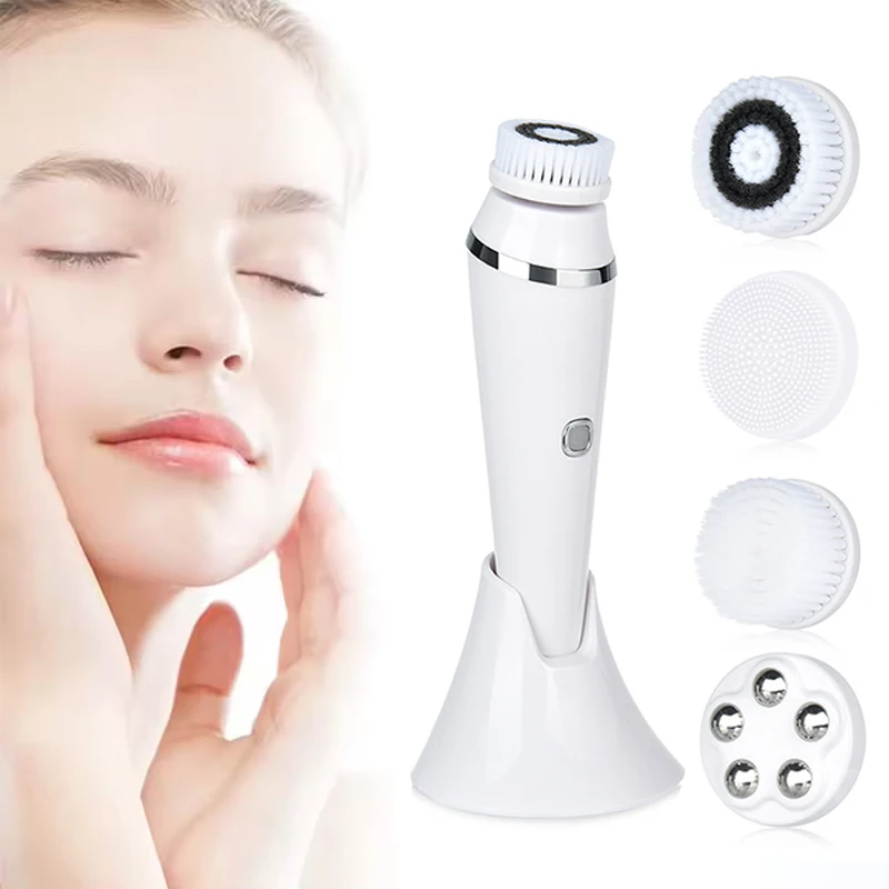 Escova de Limpeza Facial Elétrica com Velocidade Ajustável, Impermeável, Ferramenta de Beleza para Cuidados com a Pele e Massagem