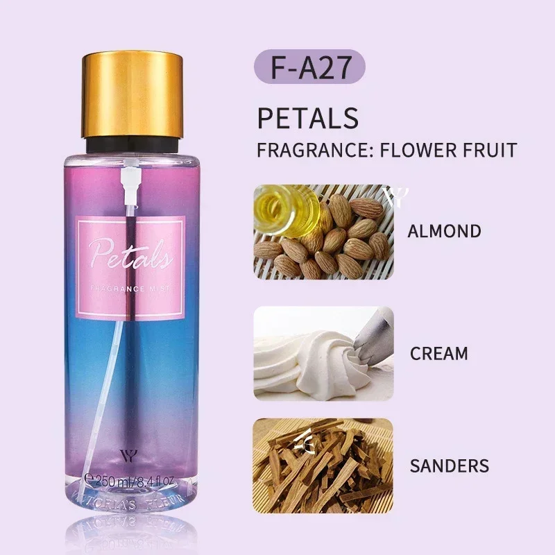 250ML Perfume Lure Floral Fragrance Charming Body Spray Woman Date Scent Long-Lasting Mist Car Air Freshener Anti Odor Deodorant