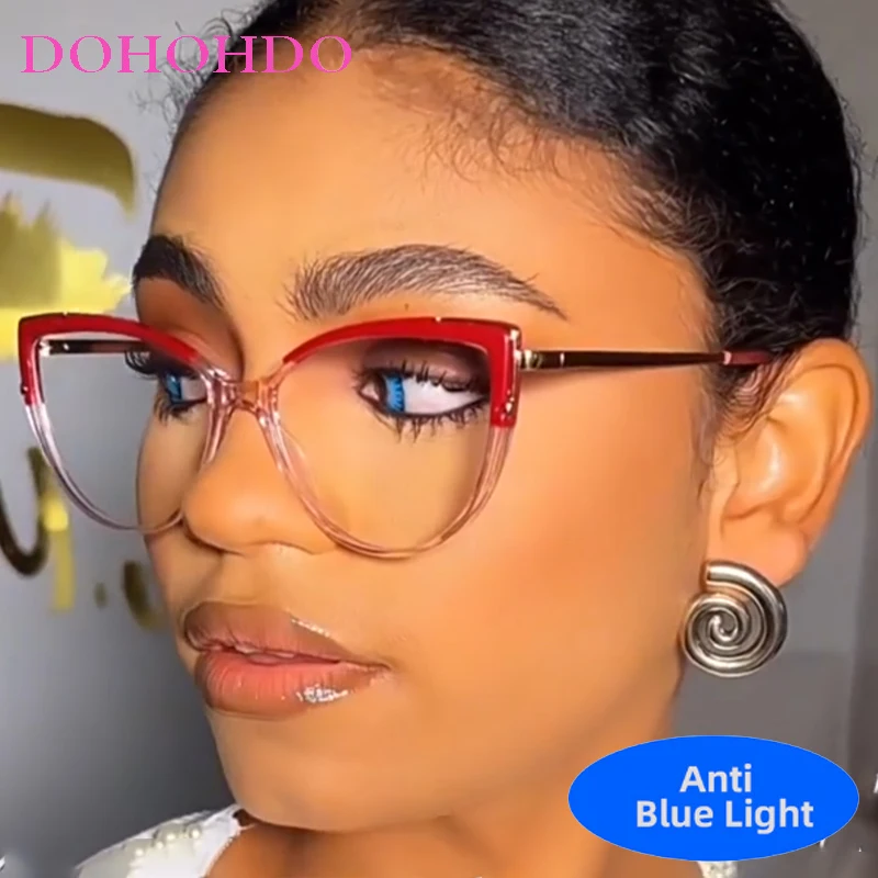

TR90 Vintage Brand Designer Cat Eye Optical Glasses Men Women Trendy Luxury Computer Anti-Blue Light Protection Spectacle Lentes