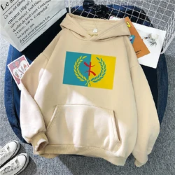 Amazigh Hoodies Men Casual Winter Warm Anime Streetwear Unisex Tops Hooded Vintage Sweatshirts Male