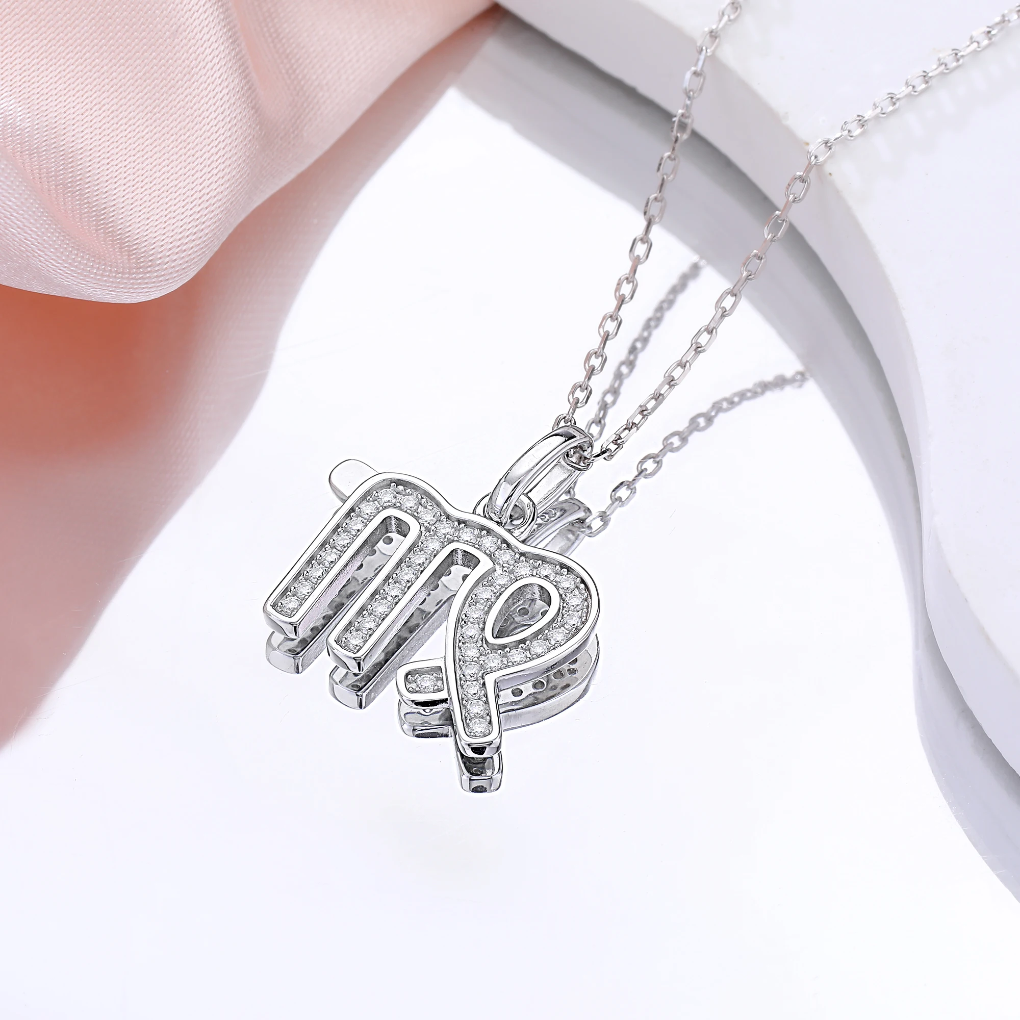 

Eme jewe New Classic Twelve Constellation Series Virgo Pendant S925 Silver Inlaid D-Color Moissanite Unisex Necklace