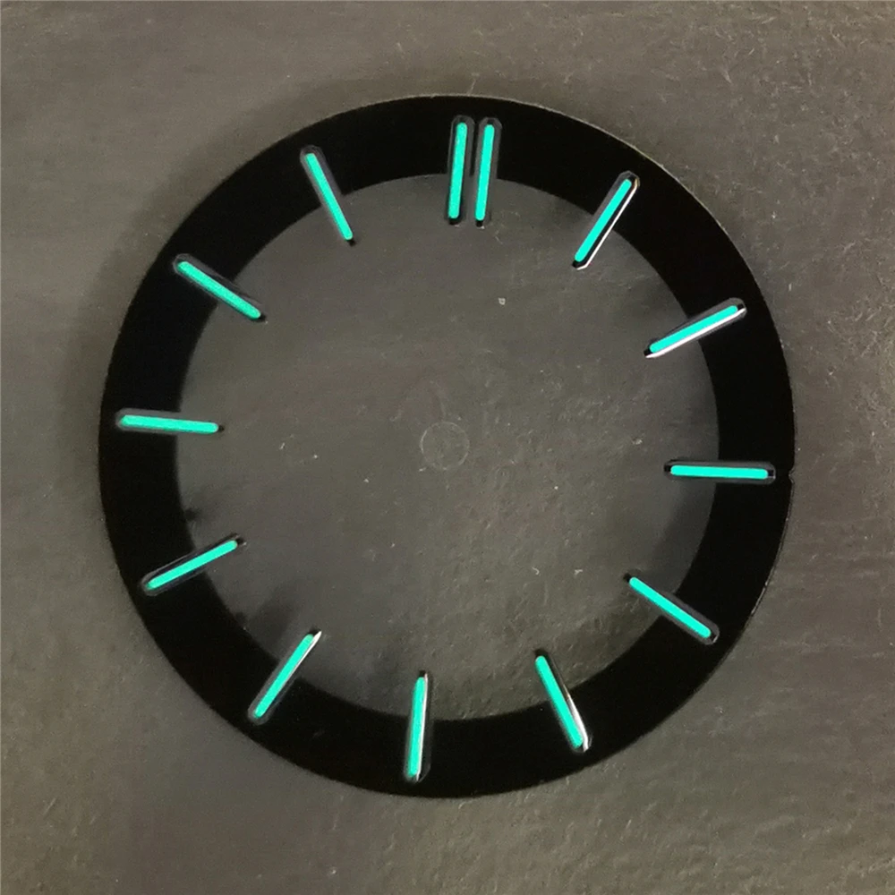 31.8MM/27mm quadrante verde luminoso quadrante di ricambio scheletro cielo stellato per parti di riparazione dell\'orologio con movimento NH70