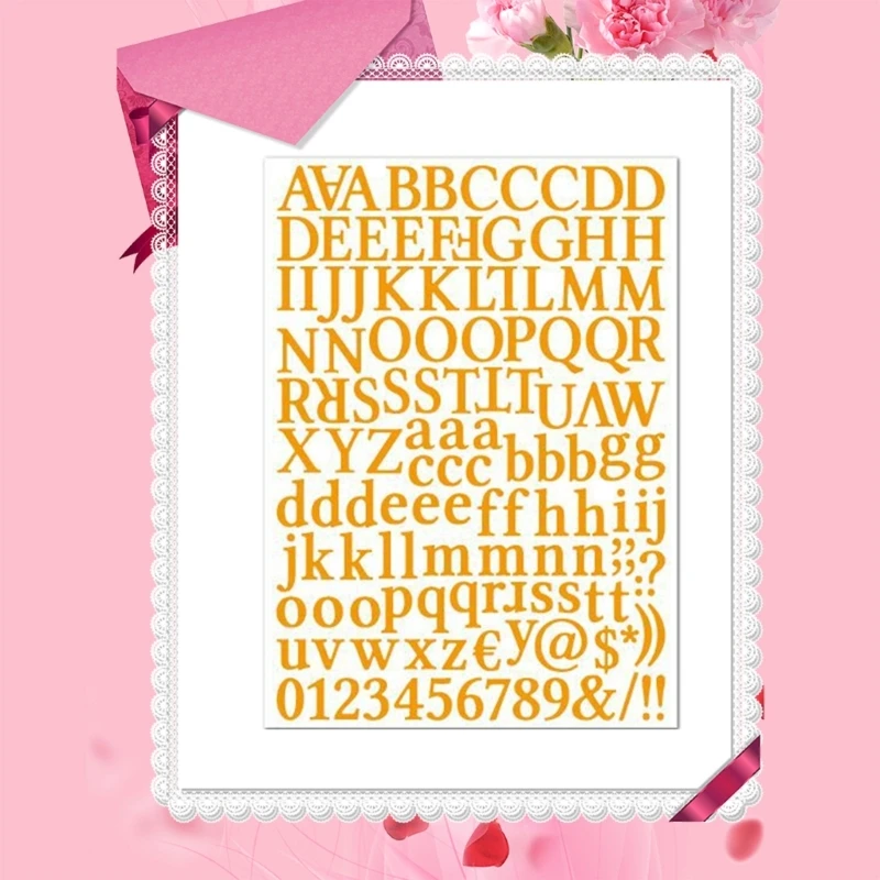 12 Sheets Alphabets Number Sticker for Sign, Scrapbooking, Crafts and Decoration Multicolour Letter Number Sticker