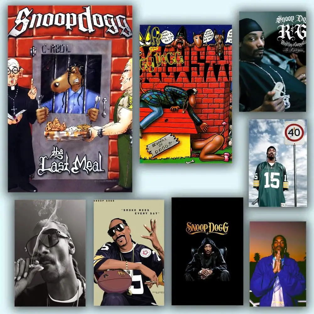 Póster HD Anime tema caliente cantante/OST/película-autoadhesivo impermeable decoración del hogar rapero S-Snoop D-Dogg