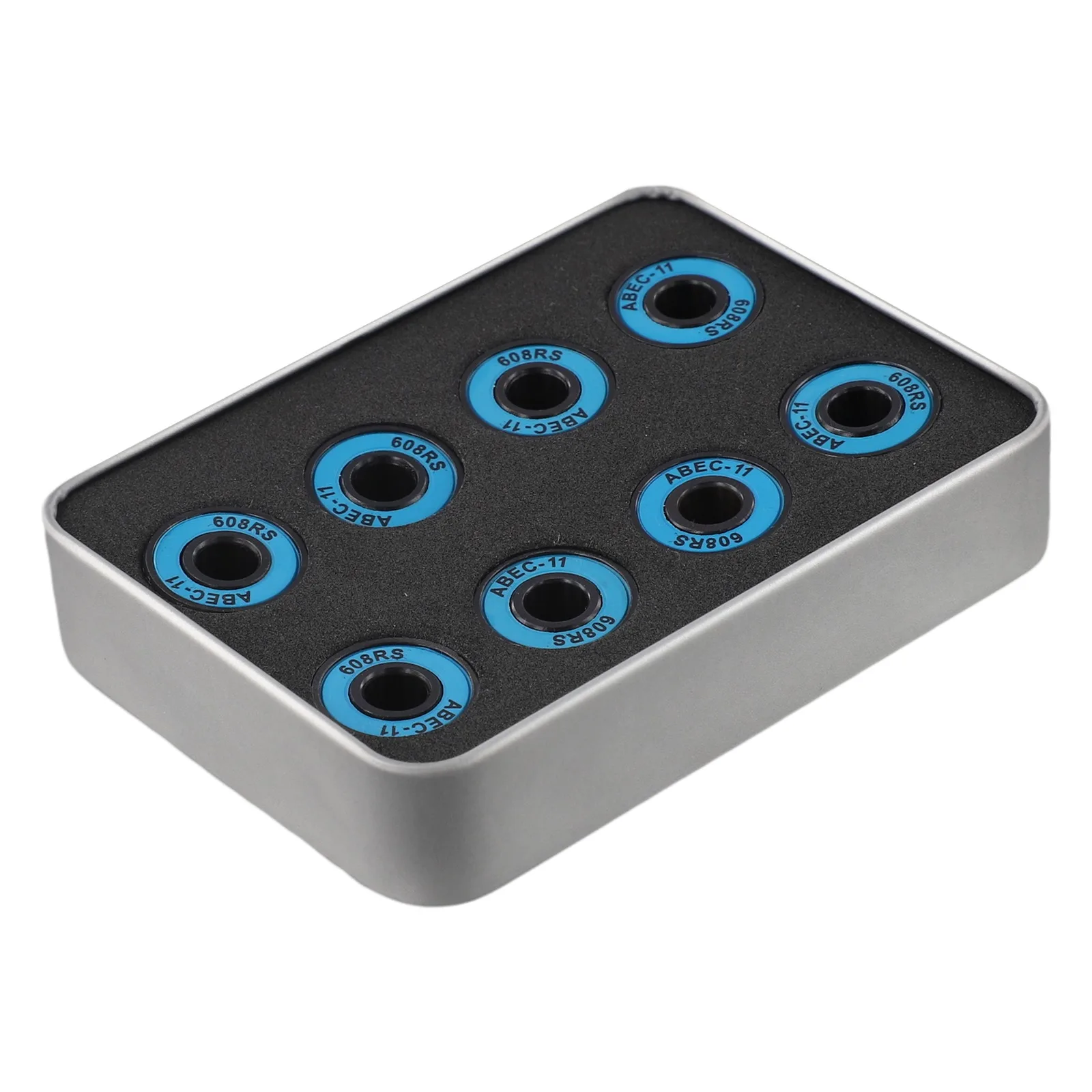 608RS ABEC-11 Skateboard Bearings 8 pcs Featuring Integrated Spacer for Longboard Scooter Spinner and Cart Use