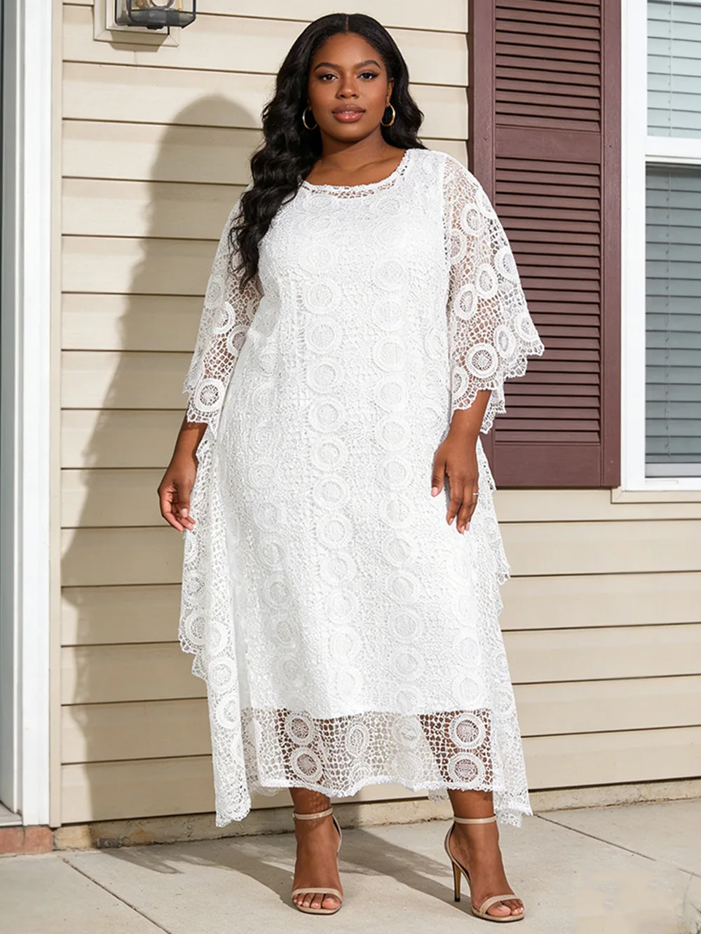 

Белые кружевные платья для женщин, комплект из двух предметов, одежда в африканском стиле Дашики, макси-халаты, Дубай, Турция, кафтан, абайи, свадебные платья