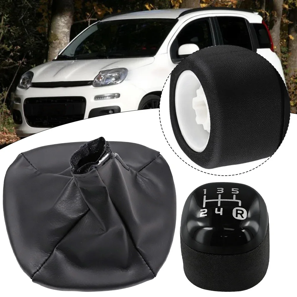 

Fitment For Fiat Panda Gear Knob Replacement Boot Black Gear Knob Dust Cover Plastic And Leather Non Deformation