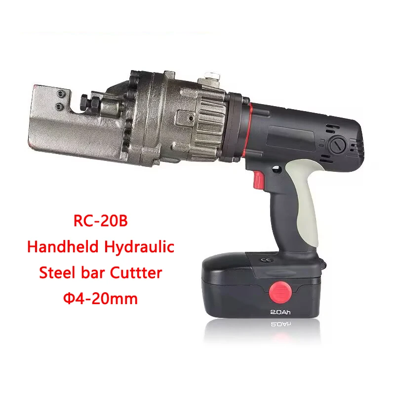

Handheld Electric Hydraulic Steel bar Cutter RC-20B Rechargeable Steel bar Shear Portable Rebar Scissors Φ4-20mm