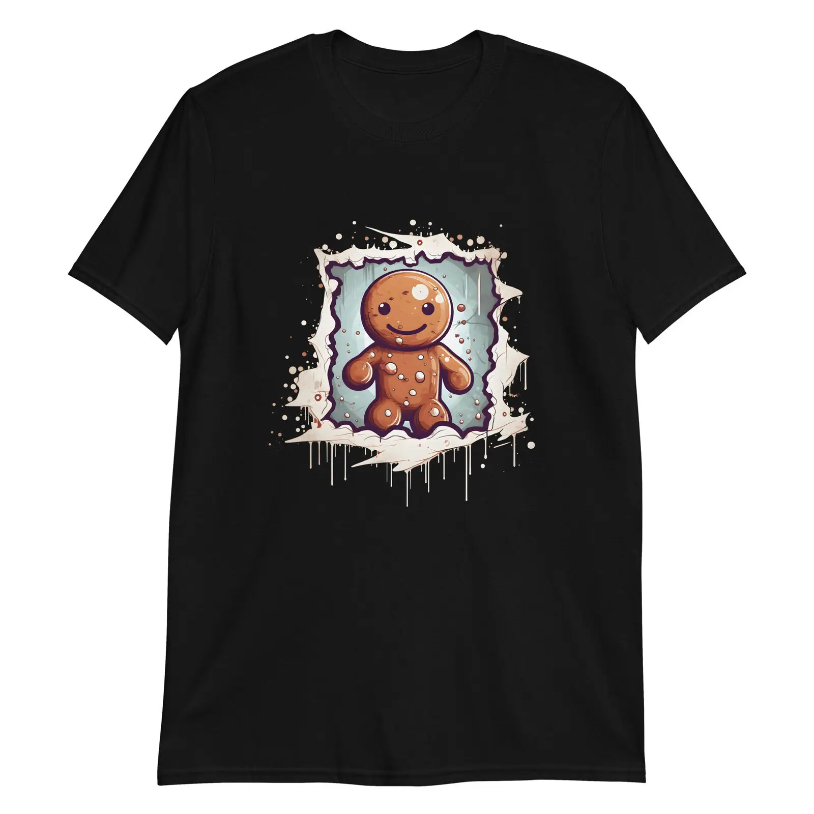 Happy Gingerbread Man Pops Out T-Shirt