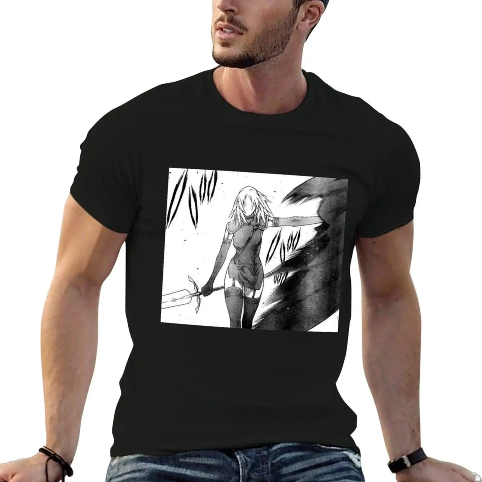 

shirts soft shirts t T-Shirt funny man cotton for cotton for Miria Claymore man t