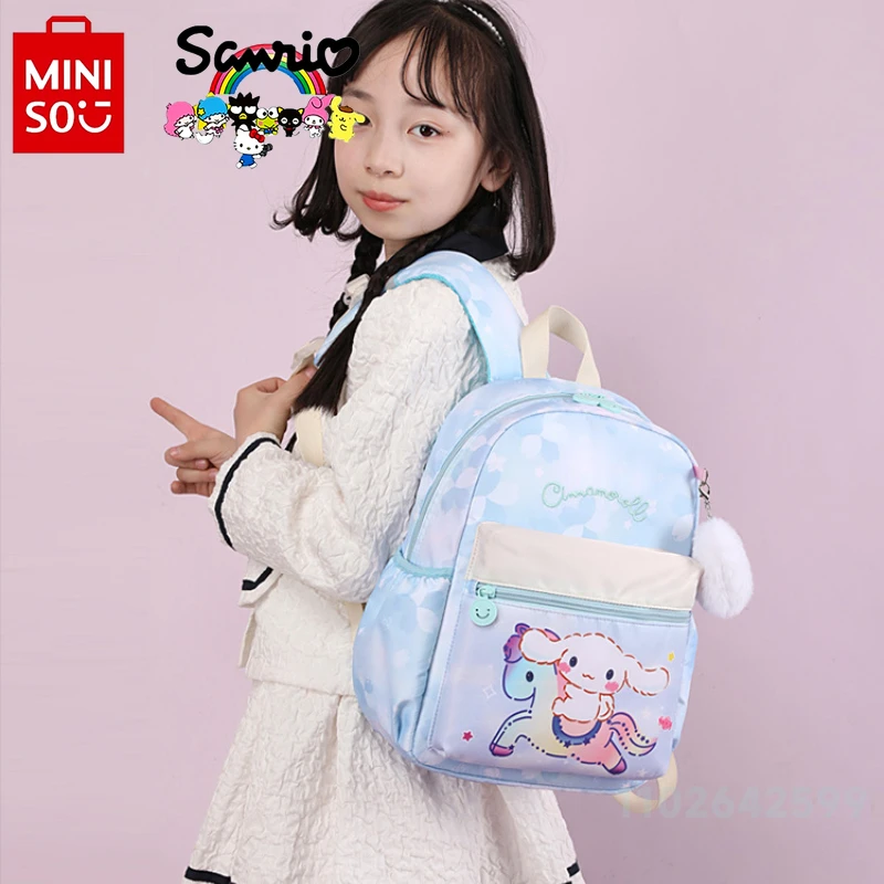 MINISO 2024 Sanrio New Student School Bag Fashionable High Quality Children's Backpack Cartoon Large Capacity Outgoing Backpack